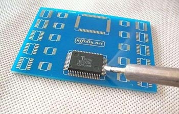 用烙鐵固定點(diǎn)錫固定貼片電子